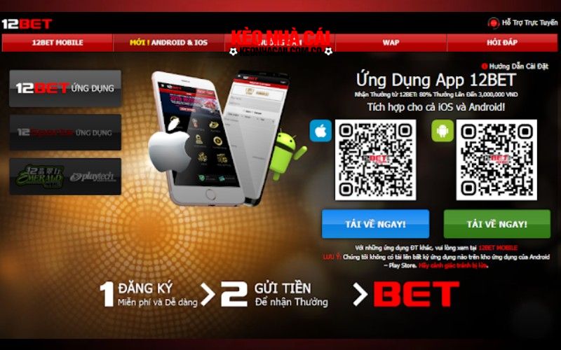 Cách tải app 12BET nhanh và đơn giản